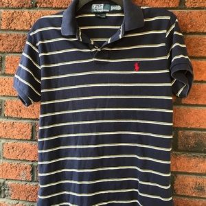 Men’s Polo by Ralph Lauren Custom Fit Navy Striped